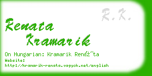 renata kramarik business card